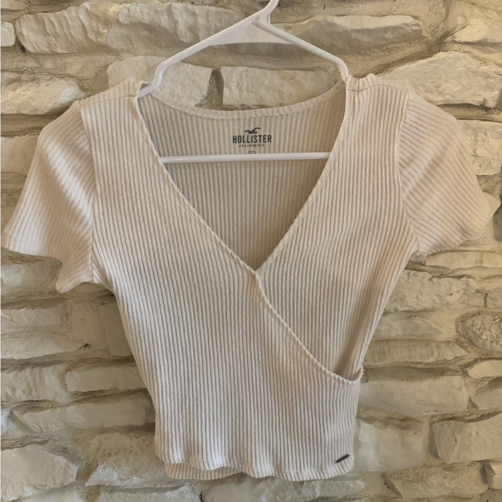 Hollister Cosy Crop Wrap Top - size S